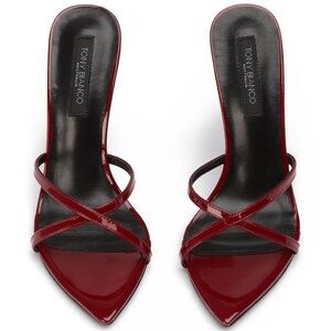 Tony Bianca Dark Red Patent Heels